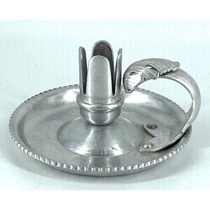 Hand Wrought Trade Continental Mark Silverlook 712 Hammered Aluminum Candlestick